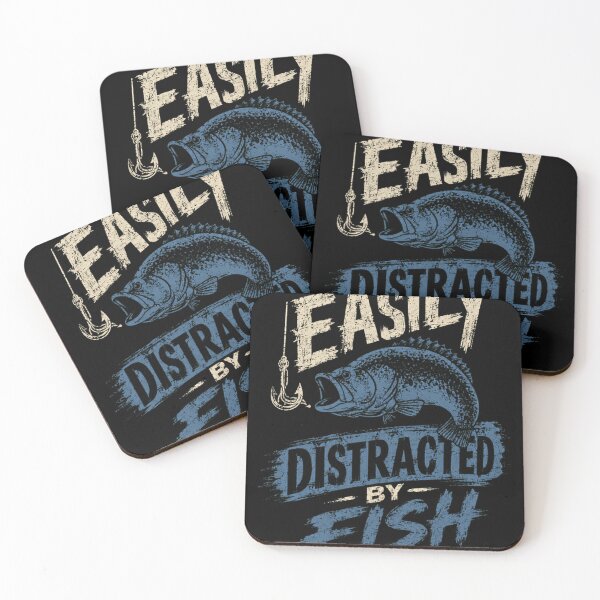 Item preview, Easily Distracted By Fish Fishing Angler Fisherman Hobby designed and sold by RetroMini2026.