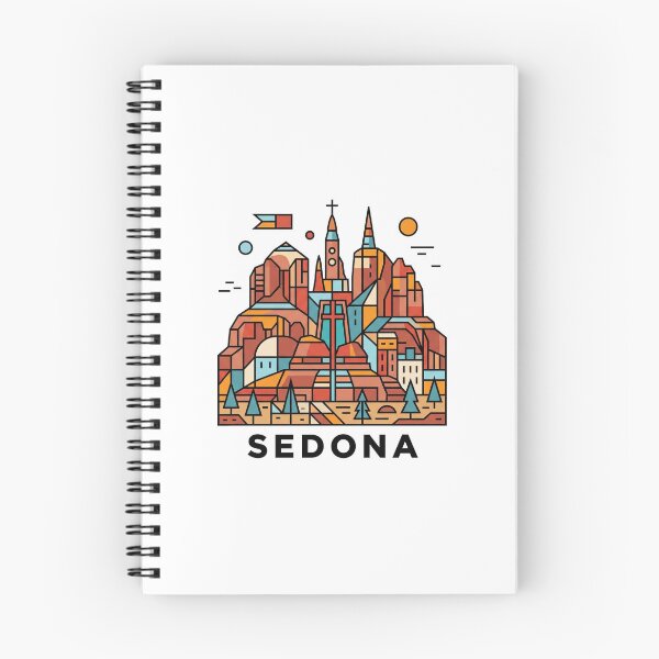 Item preview, Sedona Arizona Red Rocks Geometric Vector Art designed and sold by OzzFrequency.