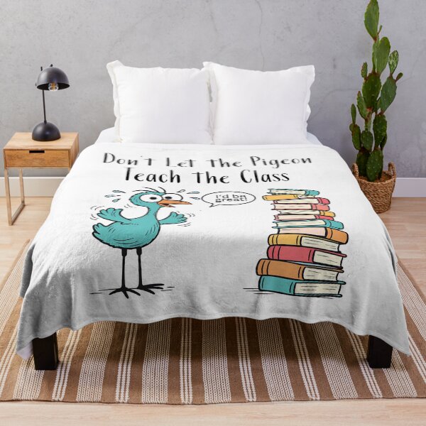 Item preview, Pigeon Teach Funny Teacher Classroom humor idea gift designed and sold by Amzkao.
