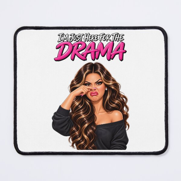 Item preview, I'm Just Here for the Drama – Sassy Funny Girl Pink Attitude designed and sold by ArtSpark Studio.