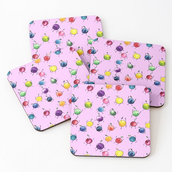 Item preview, Stardew Valley Watercolor Junimos Pink Background designed and sold by JurassicParkans.