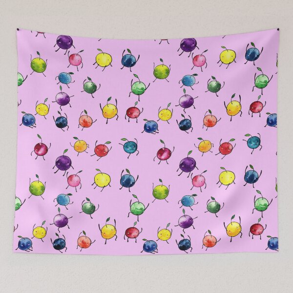 Item preview, Stardew Valley Watercolor Junimos Pink Background designed and sold by JurassicParkans.