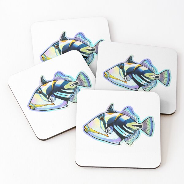 Item preview, Humu Humu Picasso Triggerfish Reef Fish Art designed and sold by KenworksDigital.
