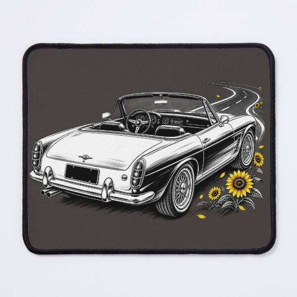 Item preview, Vintage Convertible Car with Sunflowers designed and sold by PrintGo26.
