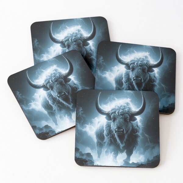 Item preview, Mystical Fantasy Yak Thunderstorm designed and sold by Mystic-Art-2.