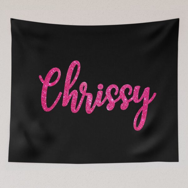 Item preview, Chrissy Hot Pink Sparkly Personalised Name Design designed and sold by CamilasPrints.