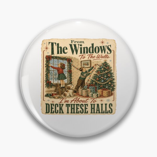 Item preview, Vintage Christmas Decorating Humor designed and sold by POD DYNASTY | Original Print On Demand T-Shirt Graphics.