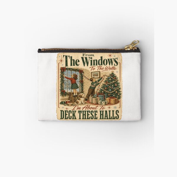 Item preview, Vintage Christmas Decorating Humor designed and sold by POD DYNASTY | Original Print On Demand T-Shirt Graphics.