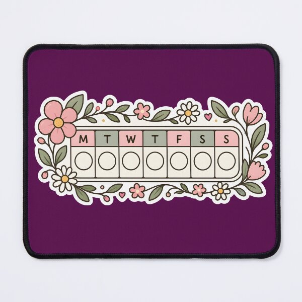 Item preview, Aesthetic Pastel Habit Tracker Floral Planner Sticker designed and sold by KawaiiOrbit.