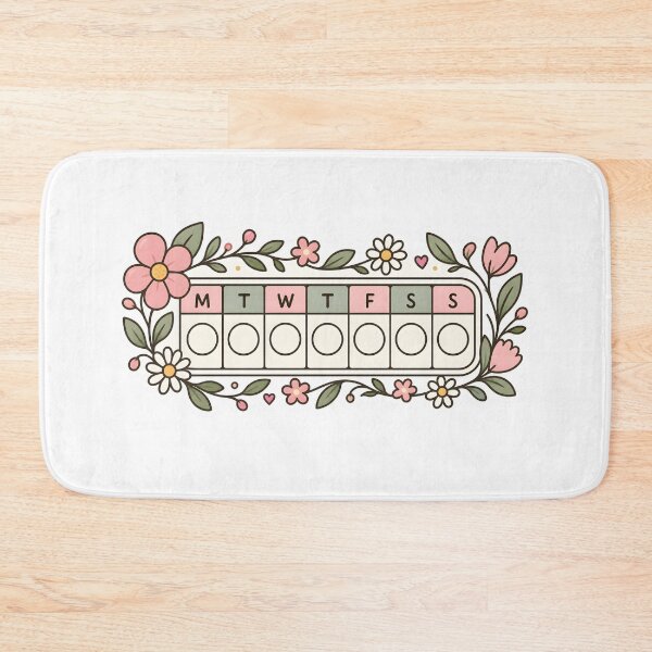Item preview, Aesthetic Pastel Habit Tracker Floral Planner Sticker designed and sold by KawaiiOrbit.