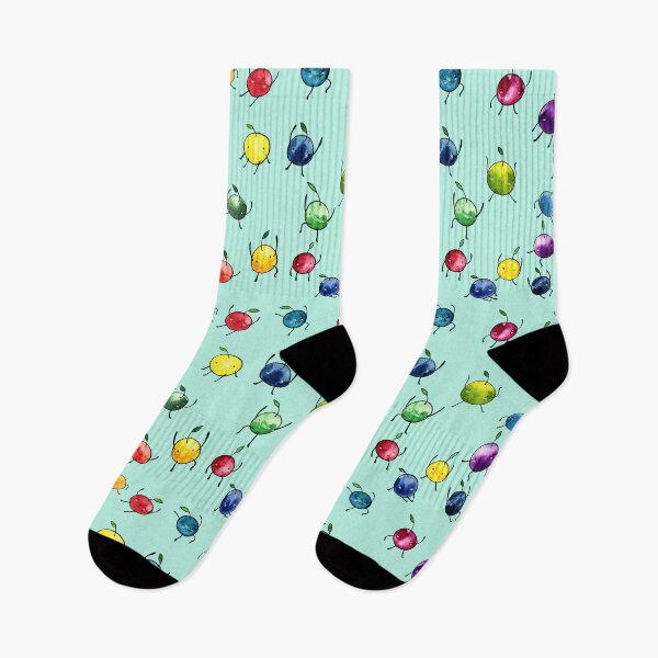 Item preview, Junimos de Stardew Valley en acuarela sobre fondo verde menta designed and sold by JurassicParkans.