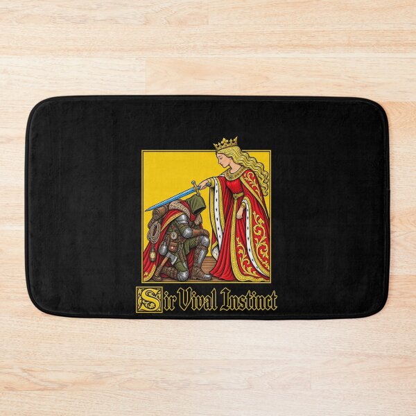 Item preview, Funny Sir Vival Instinct Medieval Survivalist Pun Art designed and sold by elderberry.