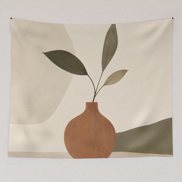 Item preview, Terracotta Botanical Wall Art – Minimalist Boho Plant & Neutral Earth Tone Decor designed and sold by GutyzDesignsES.