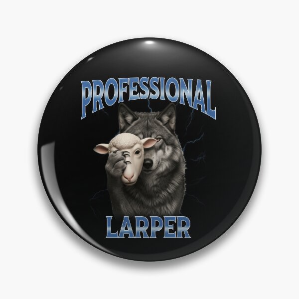 Item preview, Funny Professional Larper Wolf In Sheep Mask 90s Humor Art designed and sold by elderberry.