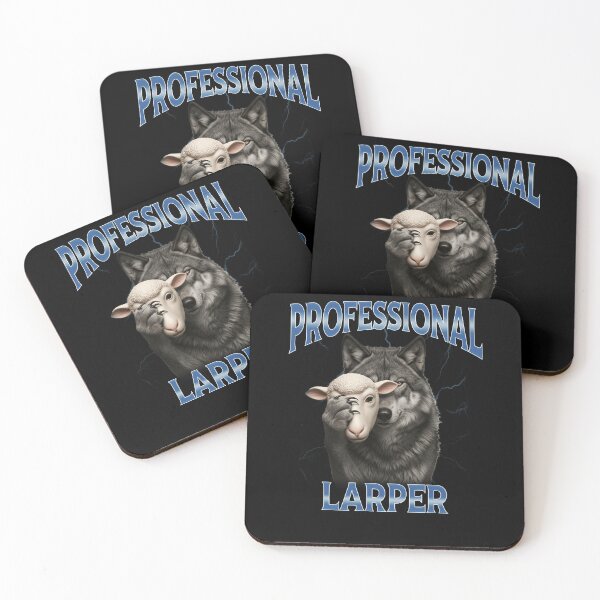 Item preview, Funny Professional Larper Wolf In Sheep Mask 90s Humor Art designed and sold by elderberry.
