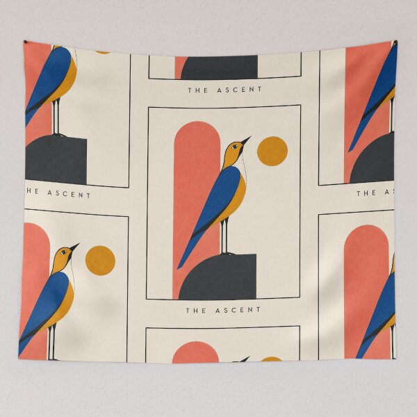 Item preview, The Ascent – Mid-Century Modern Bird Art Print designed and sold by Filora Atelier | Bird Art.
