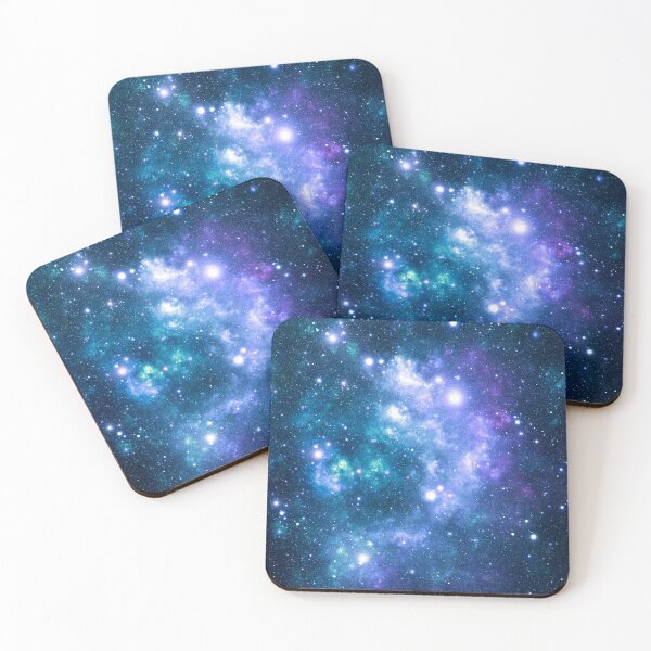 Item preview, Turquoise Teal Purple Galaxy Nebula Cosmic Space Art designed and sold by 2sweetsDesign.