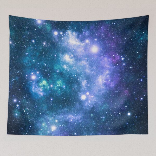 Item preview, Turquoise Teal Purple Galaxy Nebula Cosmic Space Art designed and sold by 2sweetsDesign.