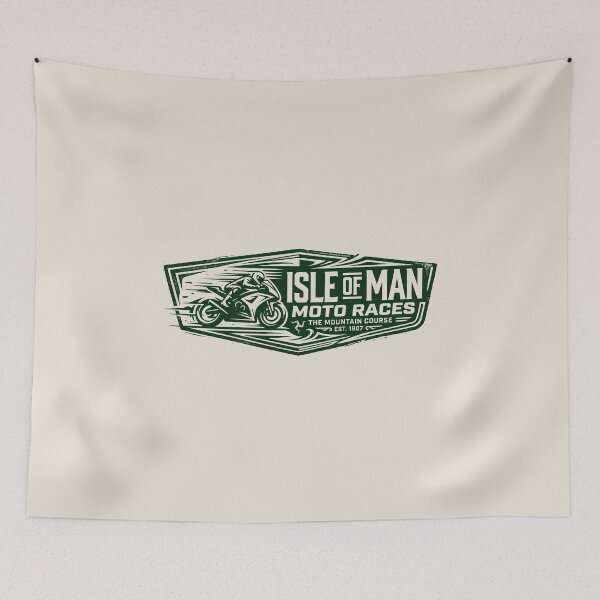 Item preview, Isle of Man Moto Races Mountain Course Vintage Biker Badge designed and sold by KiwiRider.
