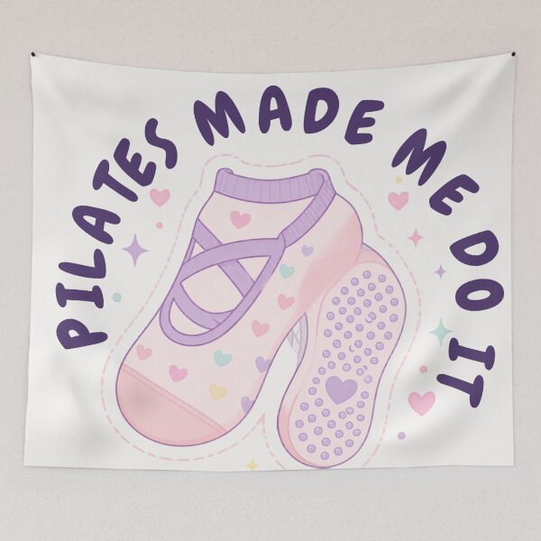 Item preview, Pilates Made Me Do It - Cute Aesthetic Grip Socks designed and sold by Liamsiartwork.
