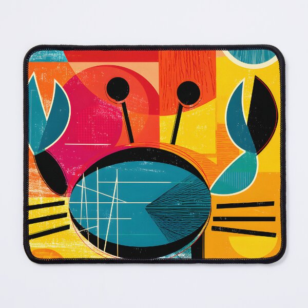 Item preview, Cancer Zodiac Crab in Vibrant Geometric Colors with Dynamic Contemporary Astrology Wall Art designed and sold by OlfactoART Studio.