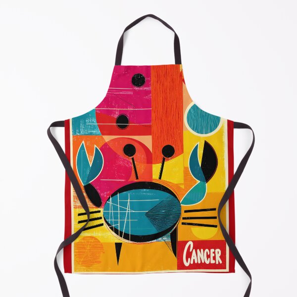 Item preview, Cancer Zodiac Crab in Vibrant Geometric Colors with Dynamic Contemporary Astrology Wall Art designed and sold by OlfactoART Studio.
