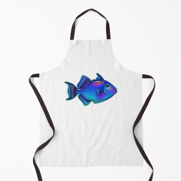 Item preview, Niger Triggerfish Vibrant Blue Reef Fish Art designed and sold by KenworksDigital.