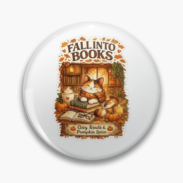 Item preview, Autumn Bookish Cat – Cozy Fall Reading designed and sold by Sema Sema.