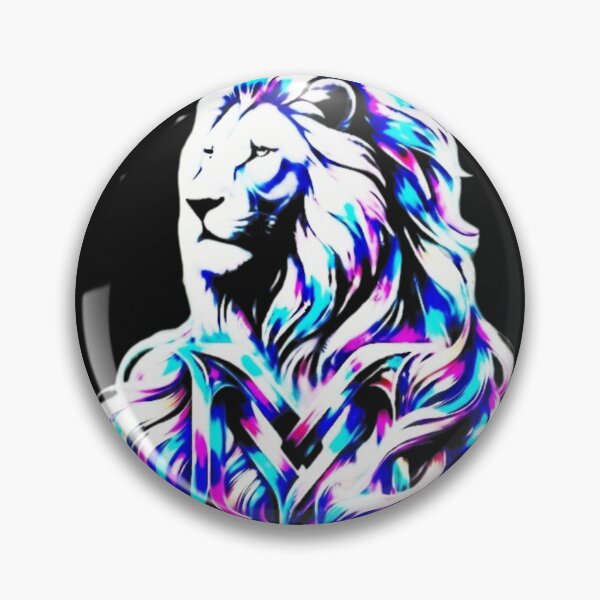 Item preview, Neon Iridescent Lion Monogram M designed and sold by PRIMERADIANCE.