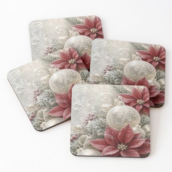 Item preview, Elegant Christmas with poinsettias designed and sold by BriSher.