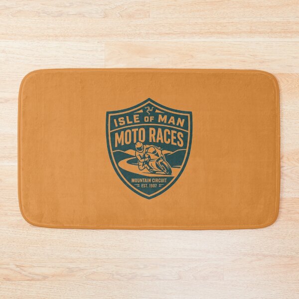 Item preview, Isle of Man Moto Races Vintage Racing Shield Biker designed and sold by KiwiRider.