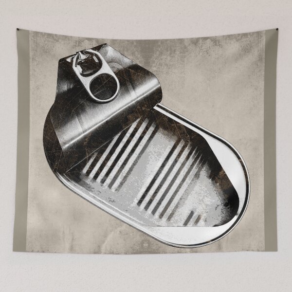 Item preview, Empty Sardine Can Peeled Lid Ribbed Tin Sepia designed and sold by Ghoul Enterprises.