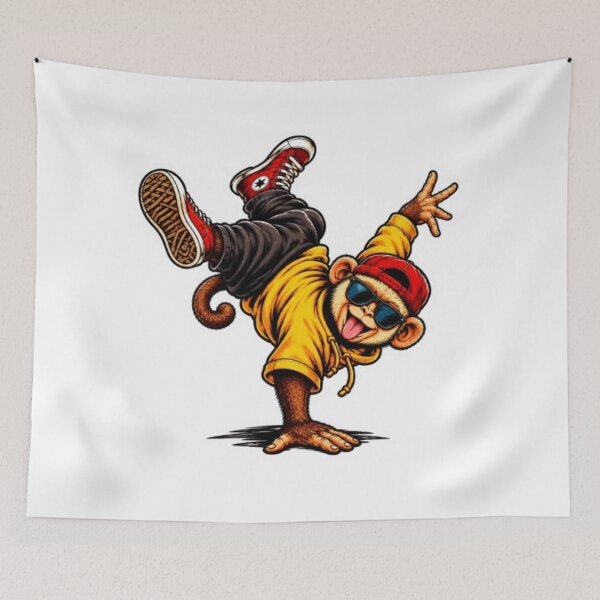 Item preview, Cool Breakdancing Monkey in Urban Streetwear designed and sold by Snurly.