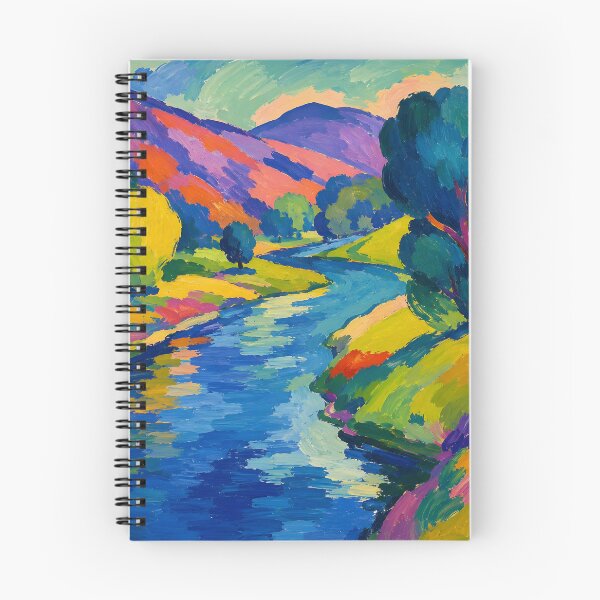 Item preview, Colorful River Landscape – Vibrant Mountain Valley Nature Wall Art designed and sold by GutyzDesignsES.