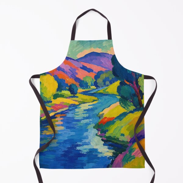 Item preview, Colorful River Landscape – Vibrant Mountain Valley Nature Wall Art designed and sold by GutyzDesignsES.