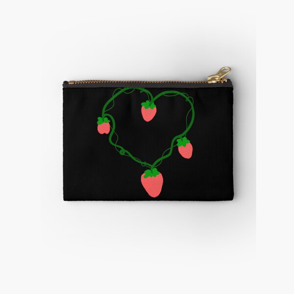 Item preview, Heart Vine Strawberry – Cute Romantic Fruit Botanical Design designed and sold by MoqunaDesign.