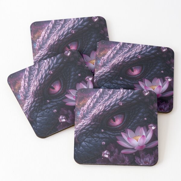 Item preview, Dragon Eye Lotus Flower Art | Gemstone Fantasy Poster | Cosmic Nebula Wall Art designed and sold by EWPrints.