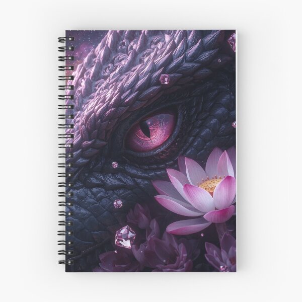 Item preview, Dragon Eye Lotus Flower Art | Gemstone Fantasy Poster | Cosmic Nebula Wall Art designed and sold by EWPrints.