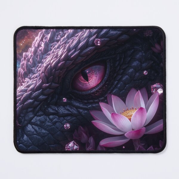 Item preview, Dragon Eye Lotus Flower Art | Gemstone Fantasy Poster | Cosmic Nebula Wall Art designed and sold by EWPrints.