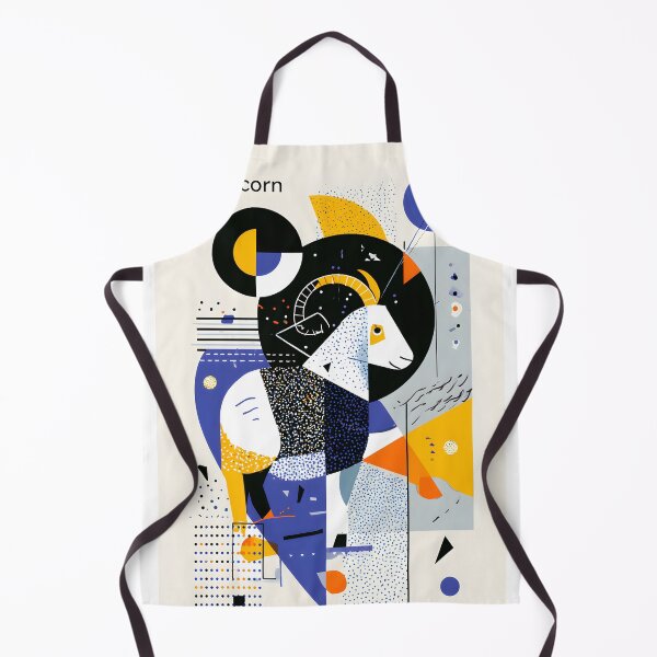 Item preview, Capricorn Zodiac Goat in Bold Geometric Shapes and Vibrant Colors with Modern Astrology Wall Art designed and sold by OlfactoART Studio.