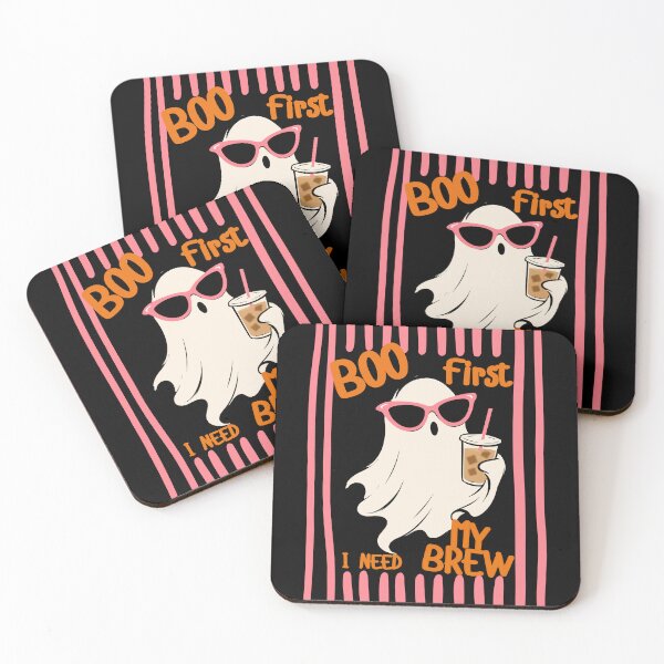 Item preview, Cute Ghost Drinking Coffee, Boo First I Need My Brew, Funny Coffee Lover Spooky Season, Love Ice Latte, Halloween Fall designed and sold by Forevermore.
