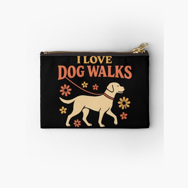 Item preview, I Love Dog Walks Retro Floral Dog Walking Vintage designed and sold by Photo-Sphere101.