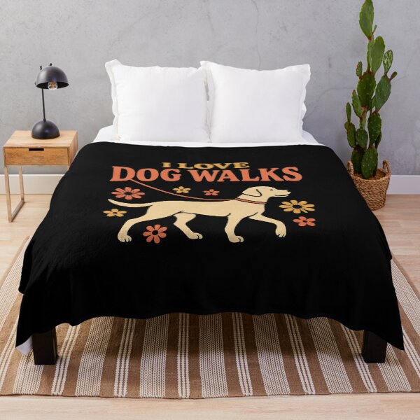 Item preview, I Love Dog Walks Retro Floral Dog Walking Vintage designed and sold by Photo-Sphere101.