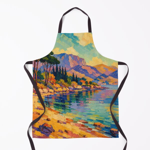 Item preview, Colorful Mediterranean Coastal Landscape – Rocky Coast & Turquoise Sea Wall Art designed and sold by GutyzDesignsES.