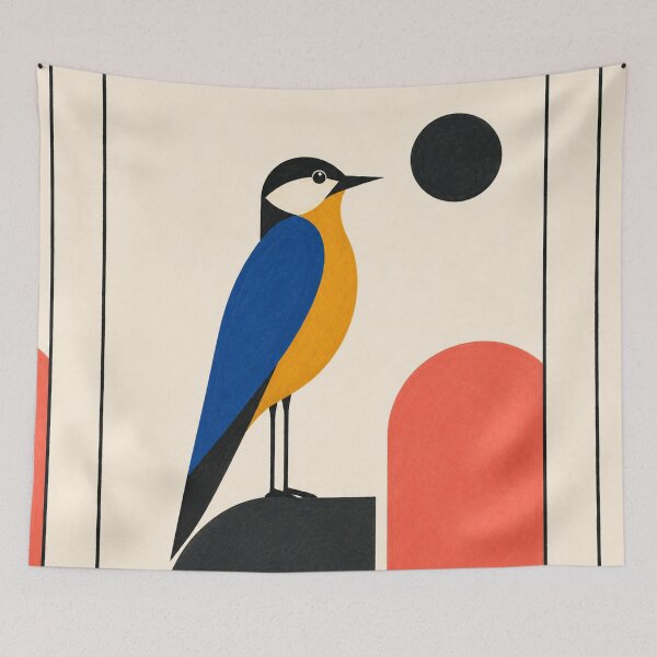 Item preview, The Sentry – Modern Bird Wall Art Poster designed and sold by Filora Atelier | Bird Art.