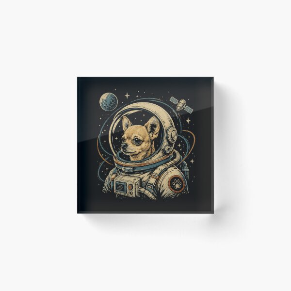 Item preview, Retro Chihuahua Astronaut Space Explorer  designed and sold by Moizento.
