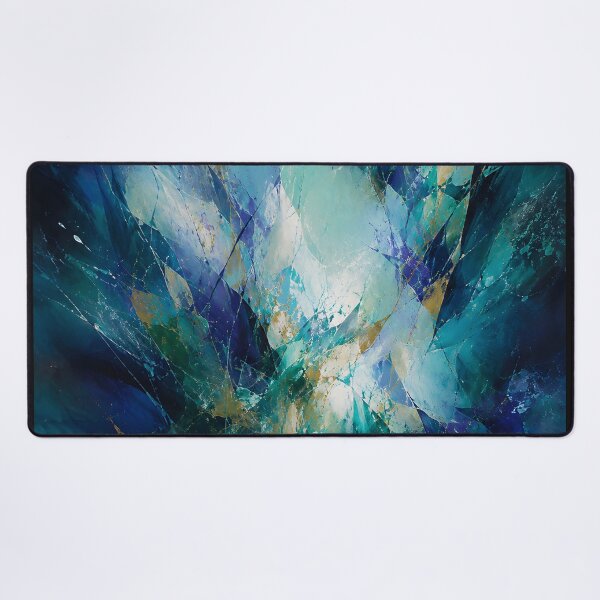 Item preview, Blue Teal Gold Abstract Art – Modern Ocean Inspired Wall Decor designed and sold by GutyzDesignsES.