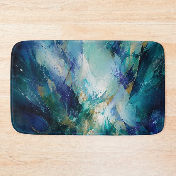 Item preview, Blue Teal Gold Abstract Art – Modern Ocean Inspired Wall Decor designed and sold by GutyzDesignsES.