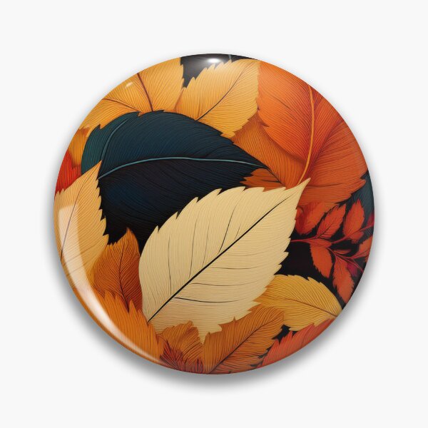 Item preview, RUSTIC FALL LEAVES, Autumn leaf pattern, burnt orange, beige and forest green nature vintage botanical  designed and sold by navitalidesign.
