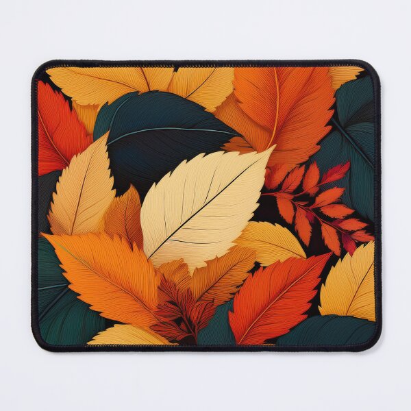 Item preview, RUSTIC FALL LEAVES, Autumn leaf pattern, burnt orange, beige and forest green nature vintage botanical designed and sold by navitalidesign.